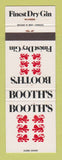 Matchbook Cover - Booth's Dry Gin Liquor Canada