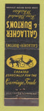 Matchbook Cover - Gallagher & Burton's Whiskey Liquor Bristol PA WEAR