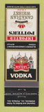 Matchbook Cover - Potter's Canadian Whiskey Vodka Portland OR