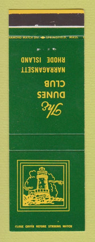 Matchbook Cover - The Dunes Club Narragansett RI