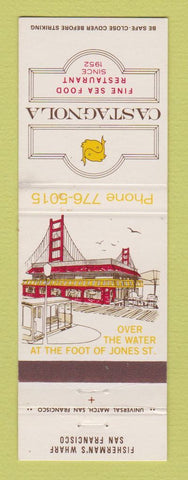 Matchbook Cover - Castagnola Seafood Restaurant San Francisco CA