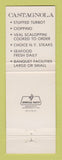 Matchbook Cover - Castagnola Seafood Restaurant San Francisco CA