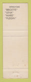 Matchbook Cover - Our Beauty Shop Oakland CA