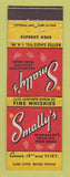 Matchbook Cover - Smally's Wine House Liquor Milwaukee WI Small's Whiskey
