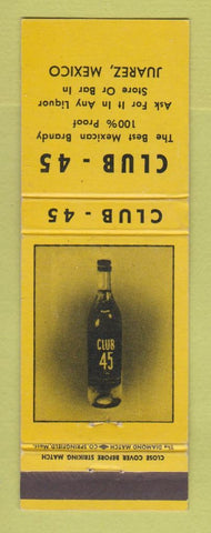 Matchbook Cover - Club 45 Brandy Juarez Mexico