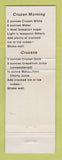 Matchbook Cover - Cruzan Rum St Croix Virgin Islands  liquor