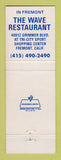 Matchbook Cover - The Wave Seafood Restaurant San Francisco CA