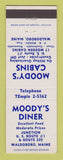 Matchbook Cover - Moody's Cabins Diner Waldoboro ME