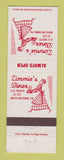 Matchbook Cover - Zimmie's Diner Mifflintown PA