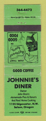 Matchbook Cover - Johnnie's Diner Salem OR WEAR