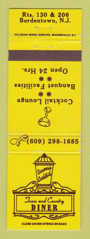 Matchbook Cover - Town and Country Diner Bordentown NJ