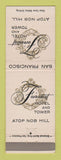 Matchbook Cover - Fairmont Hotel San Francisco CA