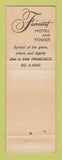 Matchbook Cover - Fairmont Hotel San Francisco CA