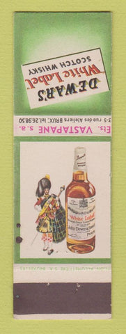 Matchbook Cover - Dewar's White Label Scotch Whiskey Belgium