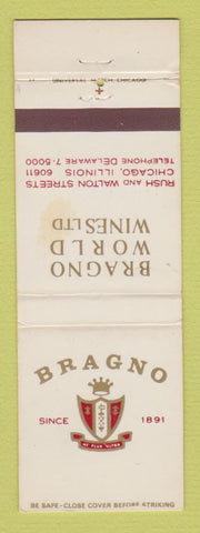 Matchbook Cover - Bragno Wines Chicago IL STAIND