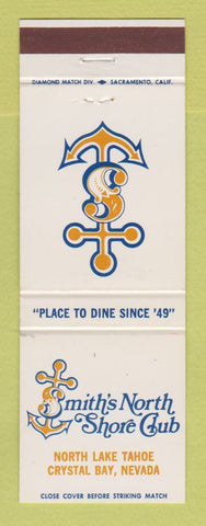 Matchbook Cover Smith's North Shore Club Crystal Bay North Lake Tahoe NV casino