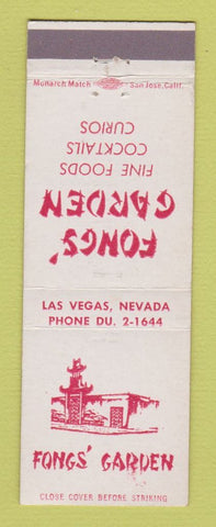 Matchbook Cover - Fongs' Garden Restaurant Las Vegas NV