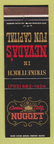 Matchbook Cover - Carson City Nugget Casino NV