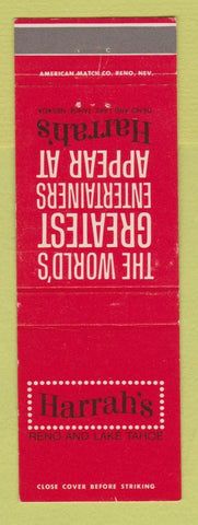 Matchbook Cover - Harrah's Casino Lake Tahoe Reno NV Andy Griffith Dean Martin
