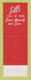 Matchbook Cover - Sill's Tell n Tote Restaurant Las Vegas NV