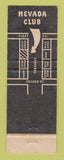Matchbook Cover - Nevada Club Casino Las Vegas NV girlie