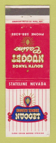 Matchbook Cover - South Tahoe Nugget Casino Stateline NV WEAR