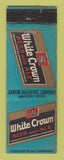 Matchbook Cover - White Crown Beer Ale Akron OH WORN