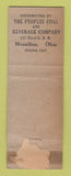 Matchbook Cover - White Crown Beer Ale Akron OH WORN