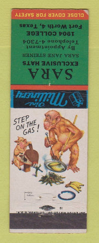 Matchbook Cover - Sara Hats Fort Worth TX