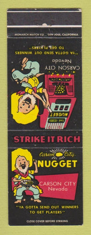 Matchbook Cover - Carson City Nugget Casino NV