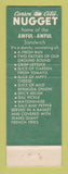 Matchbook Cover - Carson City Nugget Casino NV