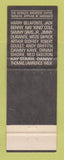 Matchbook Cover - Harrah's Casino Lake Tahoe Reno NV Jack Benny Sammy Davis Jr
