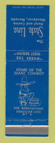 Matchbook Cover - State Line Hotel Casino Wendover NV