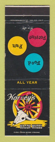 Matchbook Cover - Harvey's Wagon Wheel Casino State Line NV WEAR