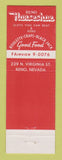 Matchbook Cover - Horseshoe Casino Reno NV