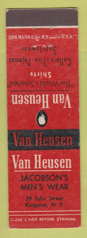 Matchbook Cover - Van Heusen Men's Clothes Jacobson's Kingston NY