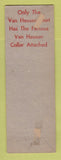 Matchbook Cover - Van Heusen Men's Clothes Jacobson's Kingston NY