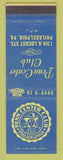 Matchbook Cover - Penn Center Club Philadelphia PA