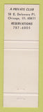 Matchbook Cover - The Boyar Club Chicago IL WEAR