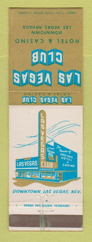 Matchbook Cover - Las Vegas Club Casino Las Vegas NV