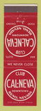 Matchbook Cover - Club Cal Neva Reno NV