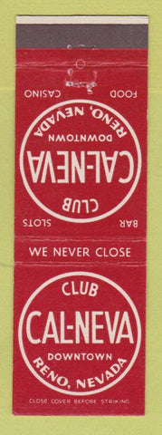 Matchbook Cover - Club Cal Neva Reno NV