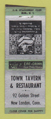 Matchbook Cover - Town Tavern Restaurant New London CT WEAR BOBTAIL