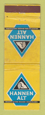 Matchbook Cover - Hannen Alt Beer WORN