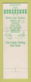 Matchbook Cover - Binion's Horseshoe Casino Las Vegas NV