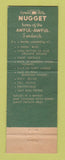 Matchbook Cover - Carson City Nugget Casino NV