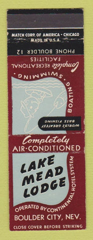 Matchbook Cover - Lake Mead Lodge Boulder City NV