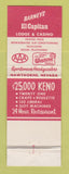 Matchbook Cover - Barney's El Capitan Lodge Casino Hawthorne NV
