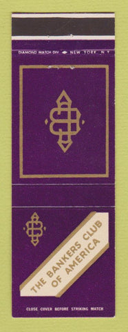 Matchbook Cover - Bankers Club of America