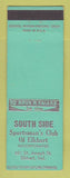 Matchbook Cover - South Side Sportsman's Club Elkhart IN
